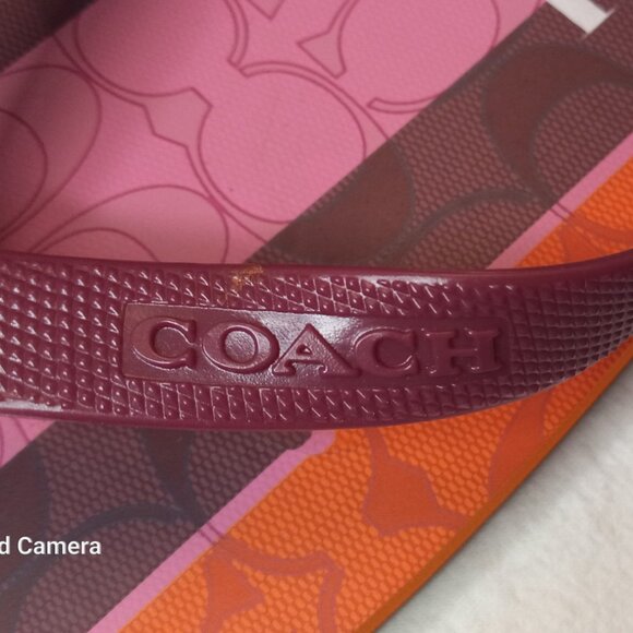 New Coach Summer Flip Flop Sandals 7-8 - Picture 3 of 4